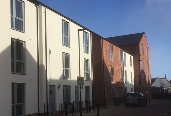 A new housing development on Wherrys Lane, Bourne